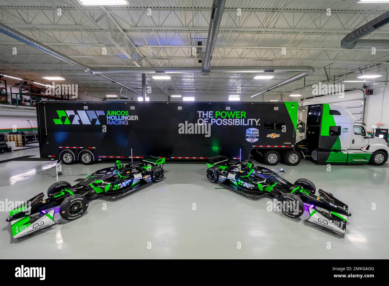 Speedway, IN, USA. 27th Jan, 2023. January 27, 2023 - Speedway, IN, USA: Juncos Hollinger Racing unveil their new paint schemes at Juncos Hollinger Racing World Headqurters in Speedway, IN, USA. (Credit Image: © Walter G. Arce Sr./ZUMA Press Wire) EDITORIAL USAGE ONLY! Not for Commercial USAGE! Stock Photo
