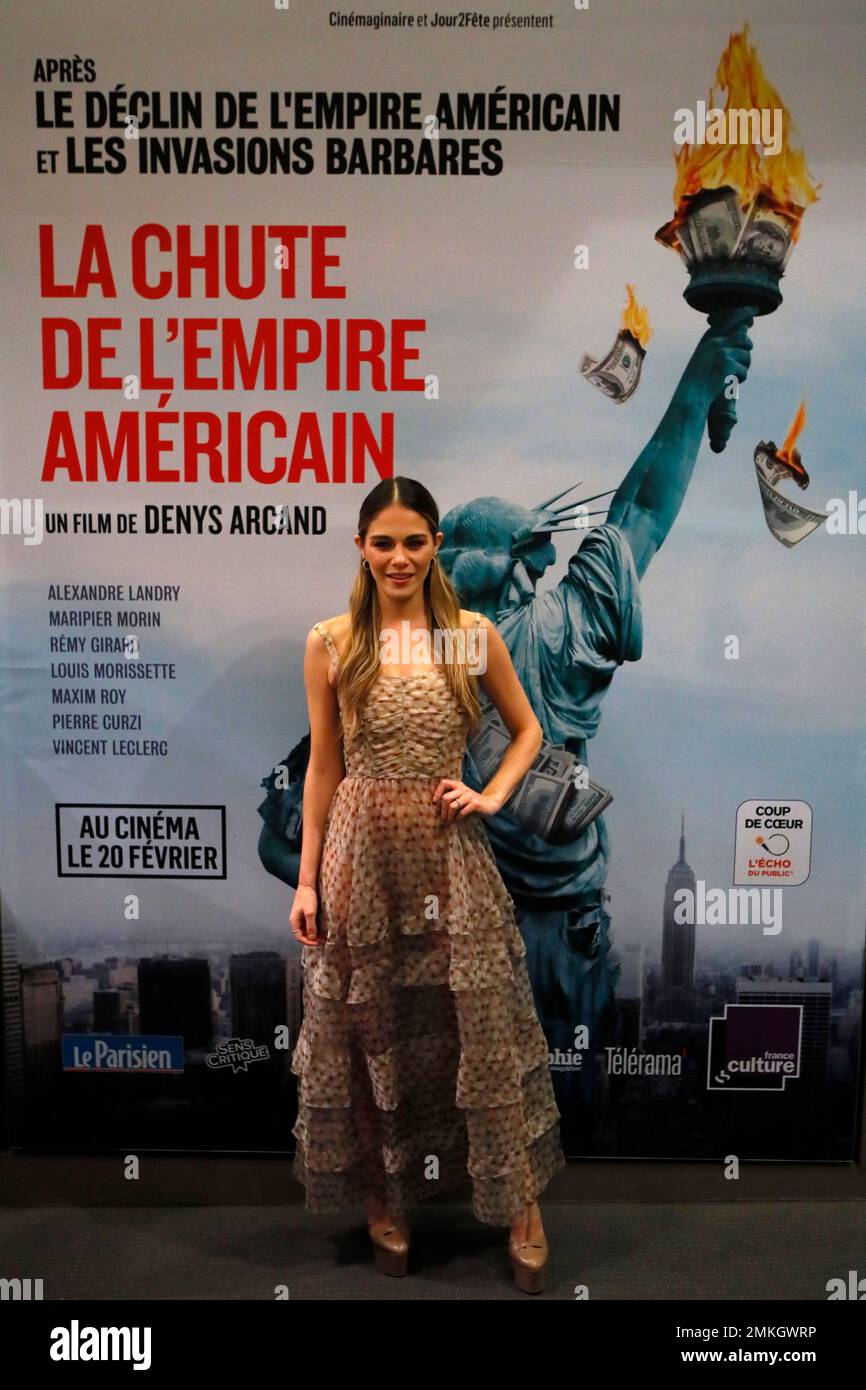 Actress Maripier Morin poses during a photocall for the French premiere