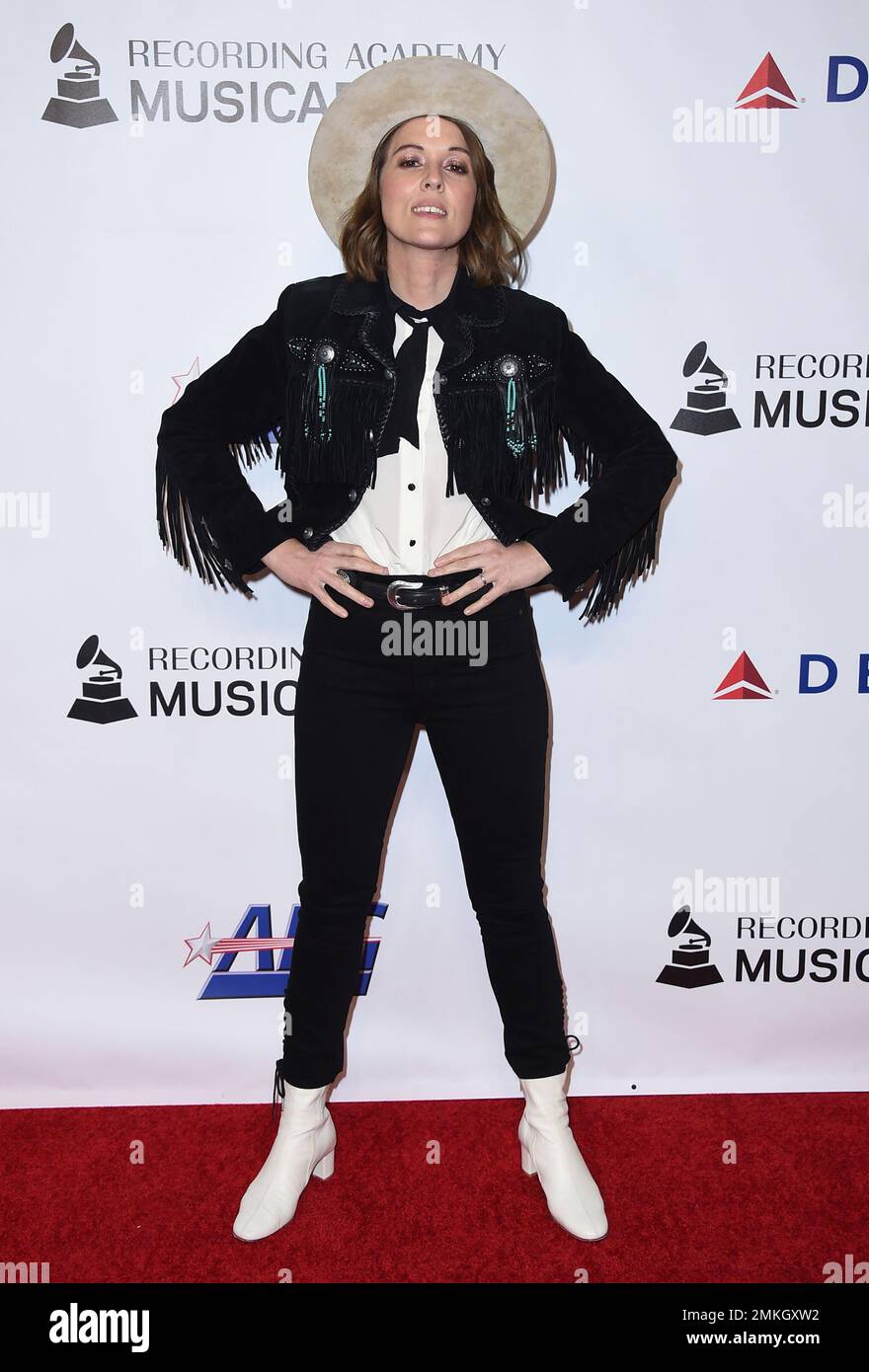 Brandi Carlile arrives at MusiCares Person of the Year honoring Dolly