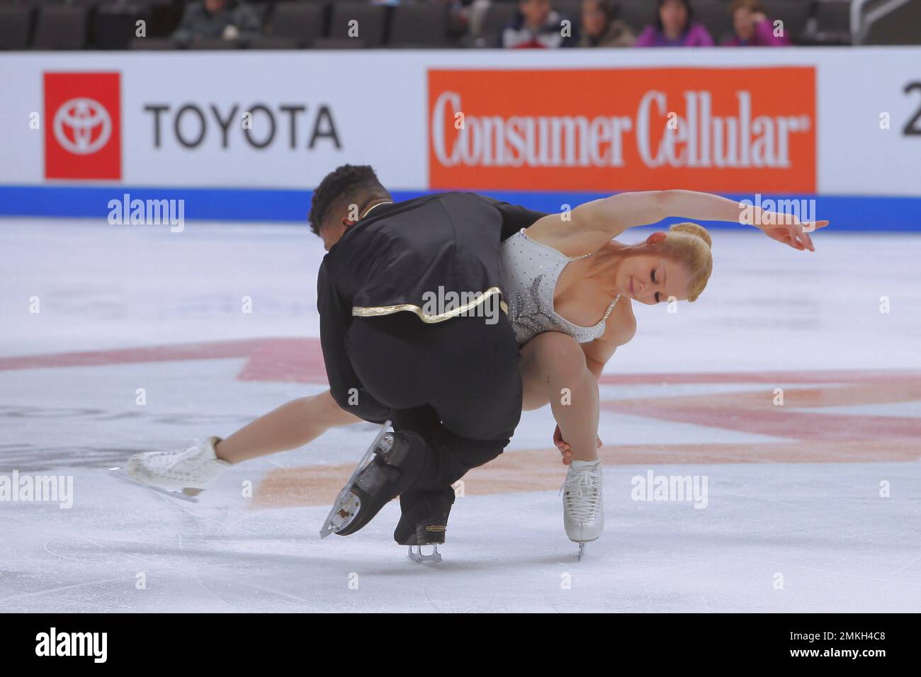 San Jose, CA, USA. 28th Jan, 2023. Nica Digerness and Mark Sadusky perform at the Pairs Free