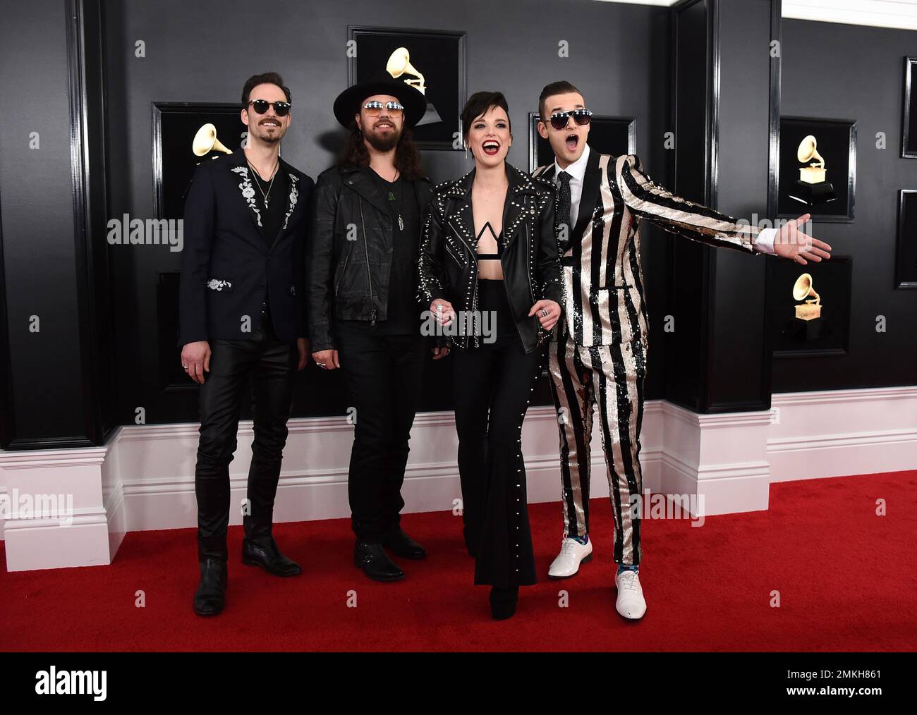 Josh Smith, from left, Joe Hottinger, Lzzy Hale, and Arejay Hale of