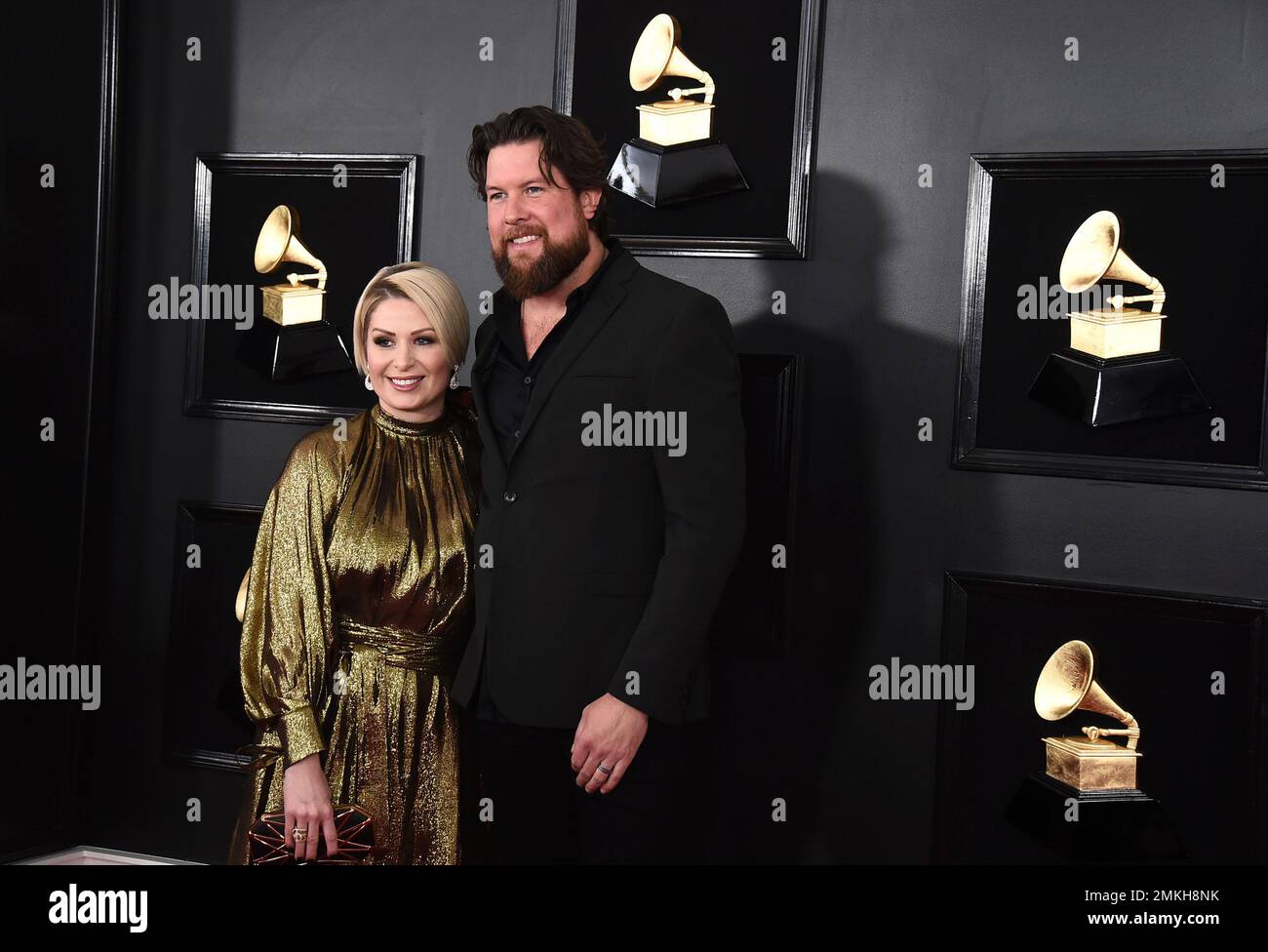 Zach Williams, right, and Crystal Williams arrive at the 61st annual