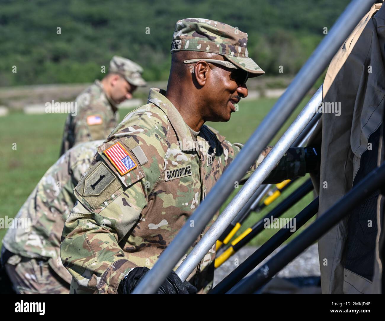 New York Army National Guard Command Sergeant Major Sean Goodridge, the ...