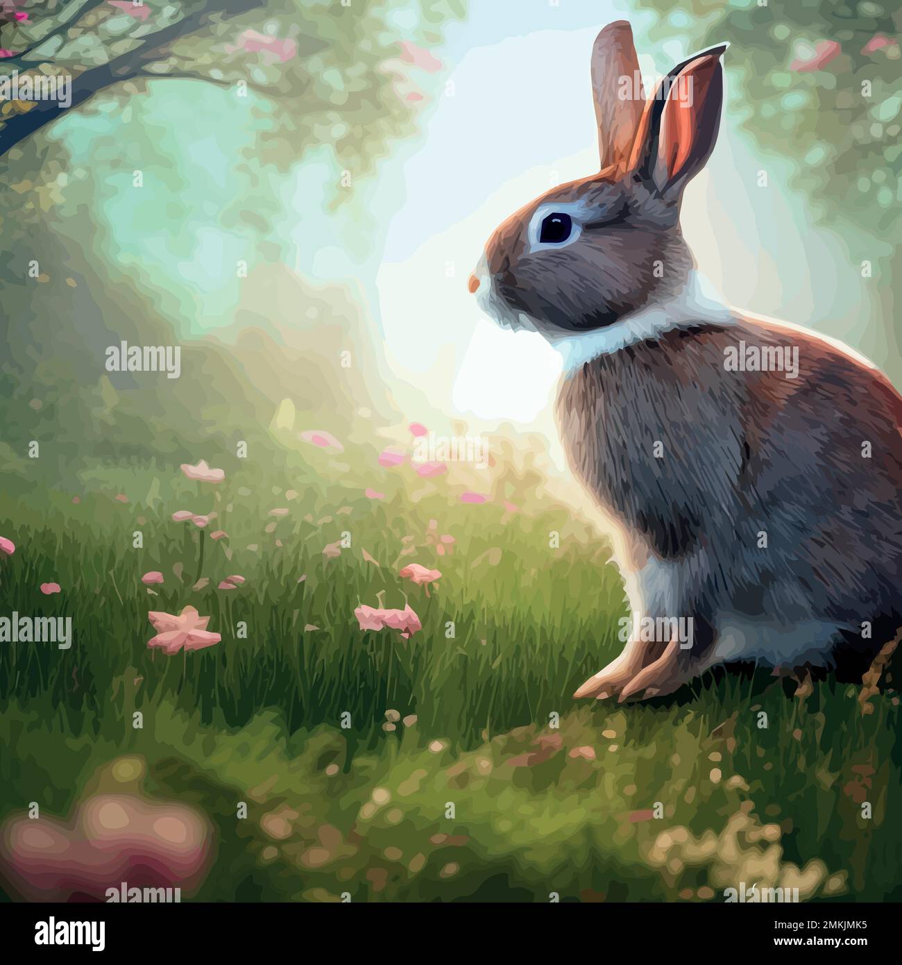 Seamless bunny border hi-res stock photography and images - Alamy