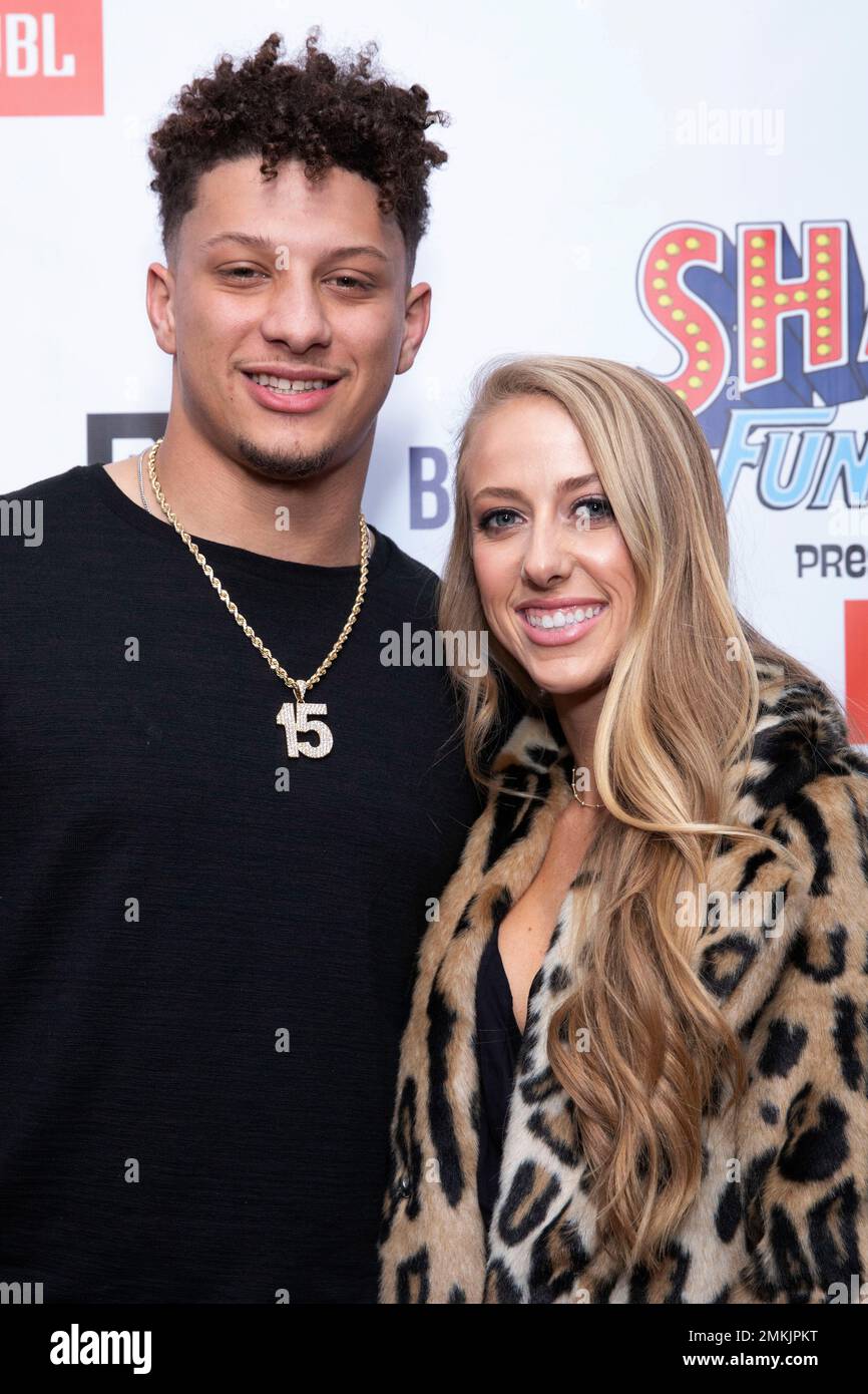 Patrick Mahomes and Brittany Matthews arrive at Shaq's Fun House at