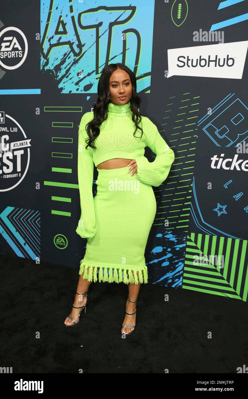Kayla Nicole arrives during the Bud Light Super Bowl Music Fest EA