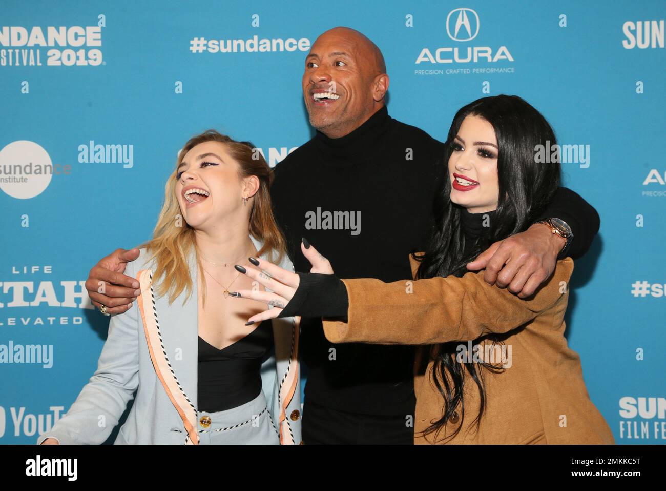 From left to right, cast members Florence Pugh, producer and cast