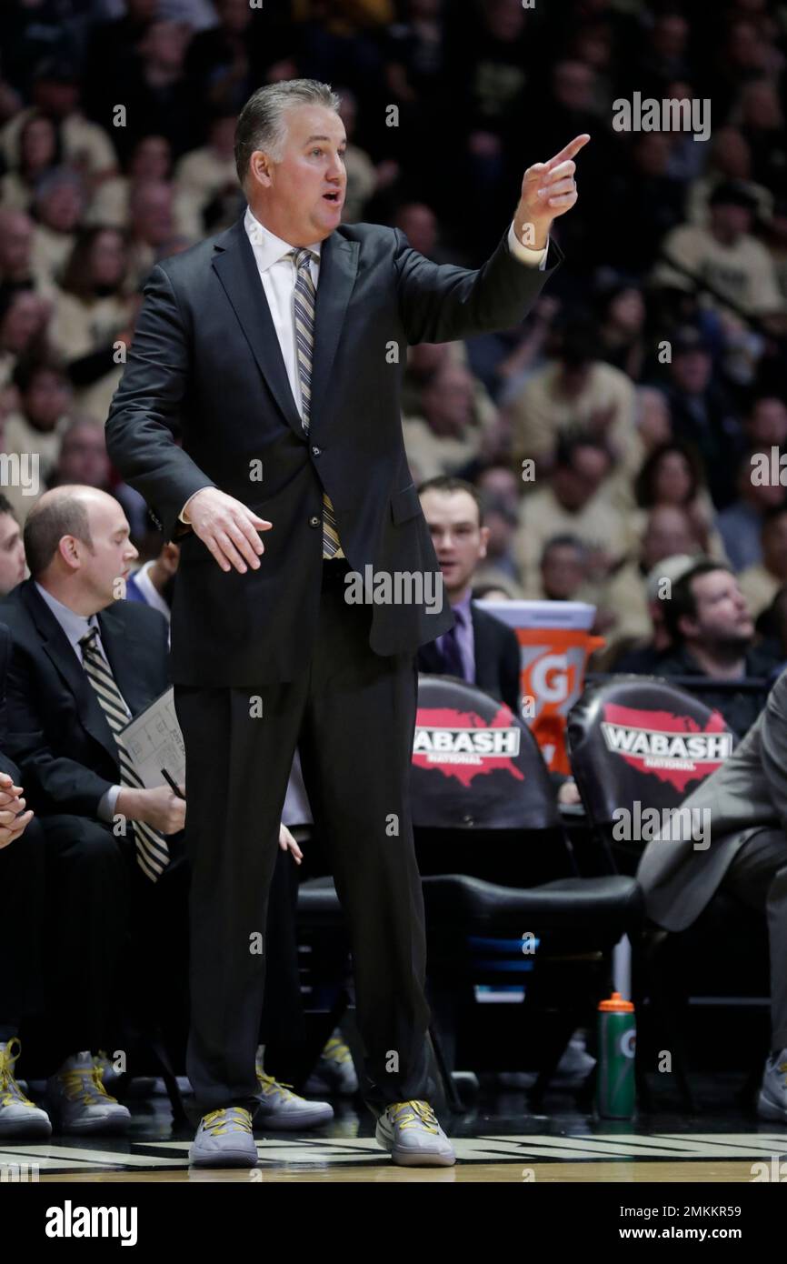 Purdue head coach Matt Painter gestures during the first half of an