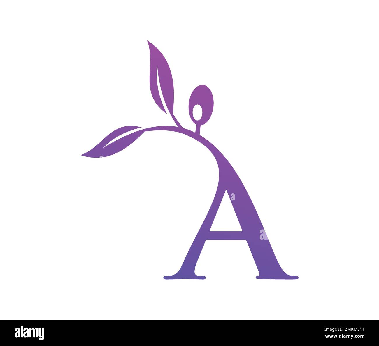 A vector illustration of Grape Vine Monogram Logo Letter A Stock Vector ...