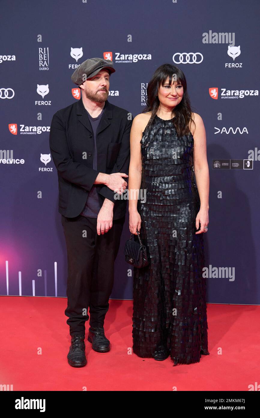 Juan Aguirre, Eva Amaral from Amaral attends Feroz Awards 2023 - Red Carpet at Auditorium on January 28, 2023 in Zaragoza, Spain. Photo by ABACAPRESS.COM Stock Photo