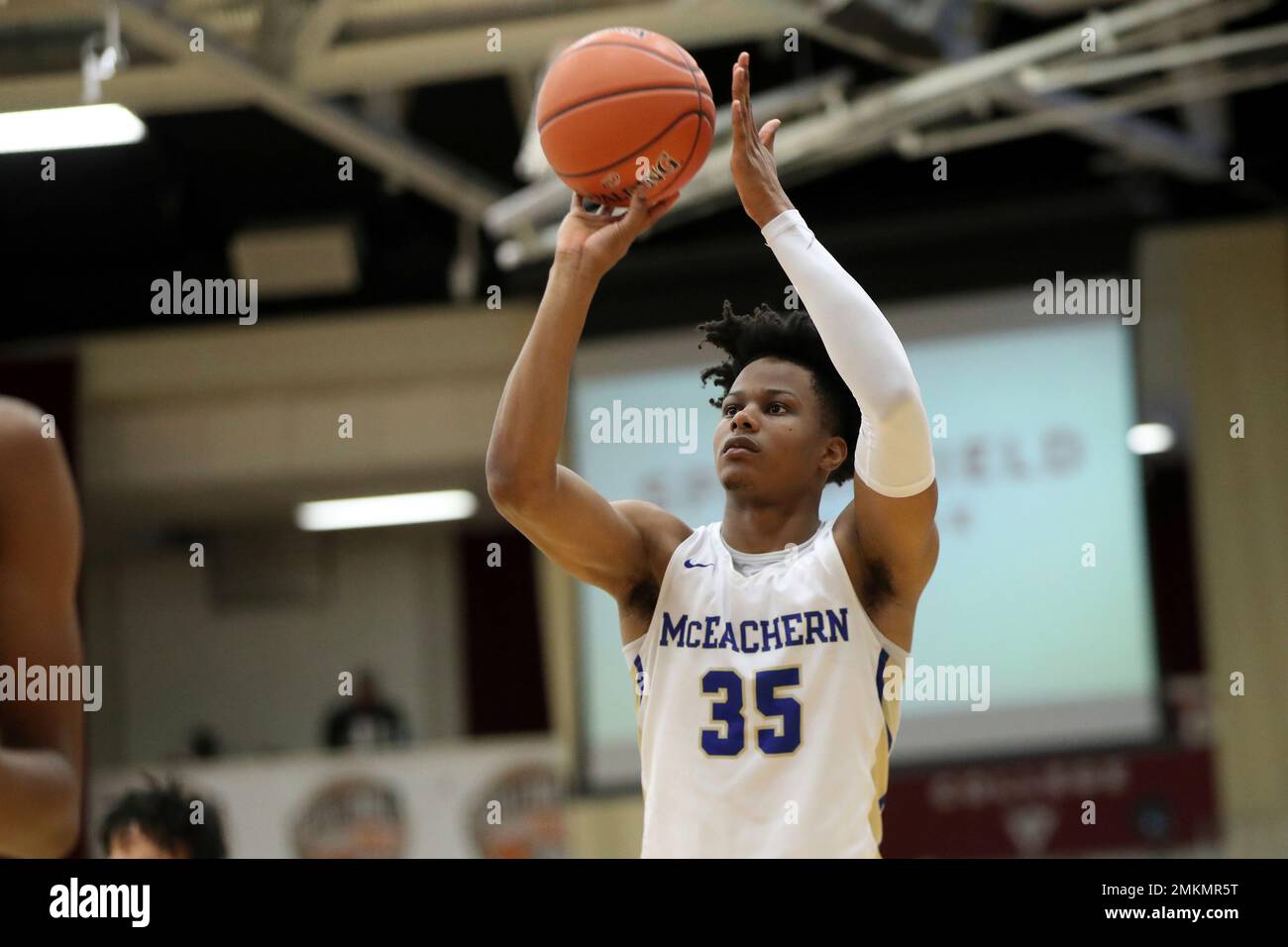 McEachern's Isaac Okoro #35 in action against Rancho Christian during a  high school basketball game at the Hoophall Classic, Monday, January 21,  2019, in Springfield, MA. (AP Photo/Gregory Payan Stock Photo - Alamy