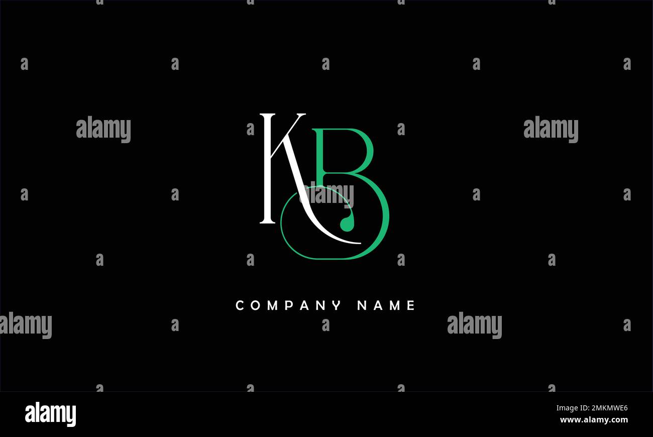 KB, BK Abstract Letters Logo Monogram Stock Vector