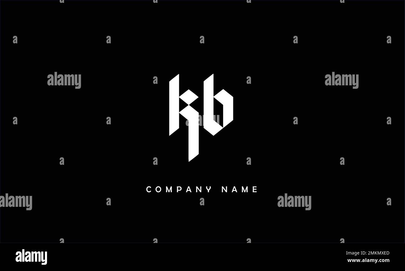 KB, BK Abstract Letters Logo Monogram Stock Vector