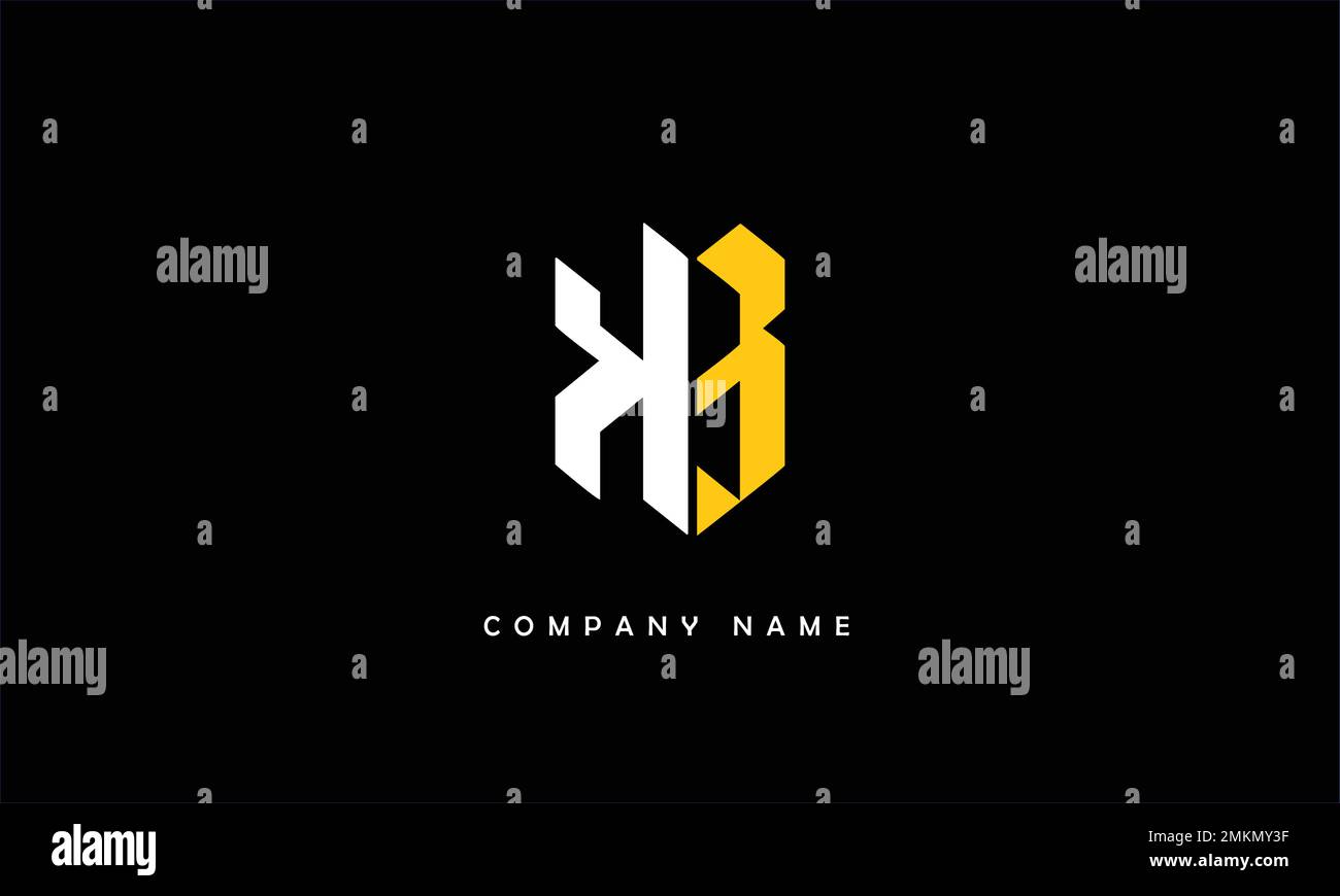 KB, BK Abstract Letters Logo Monogram Stock Vector