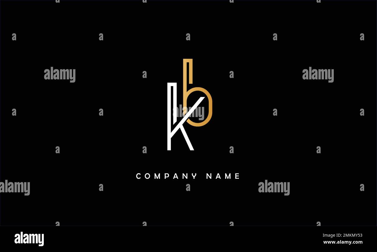 KB, BK Abstract Letters Logo Monogram Stock Vector
