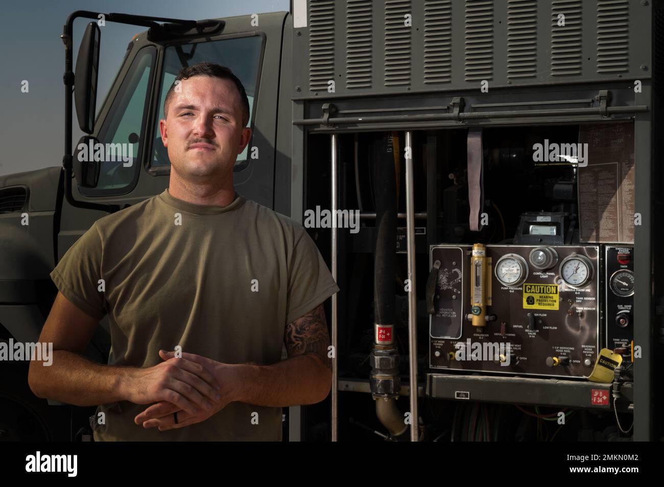 U.S. Air Force Senior Airman Anthony Colobro, 386th Logistics Readiness ...