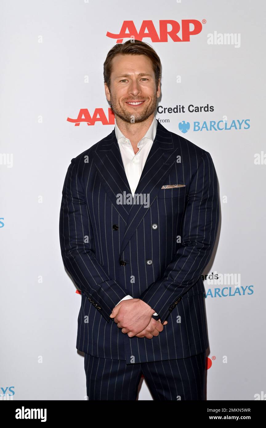Los Angeles, USA. 28th Jan, 2023. Glen Powell at the AARP Movies for Grownups Awards at the Beverly Wilshire Hotel. Picture Credit: Paul Smith/Alamy Live News Stock Photo