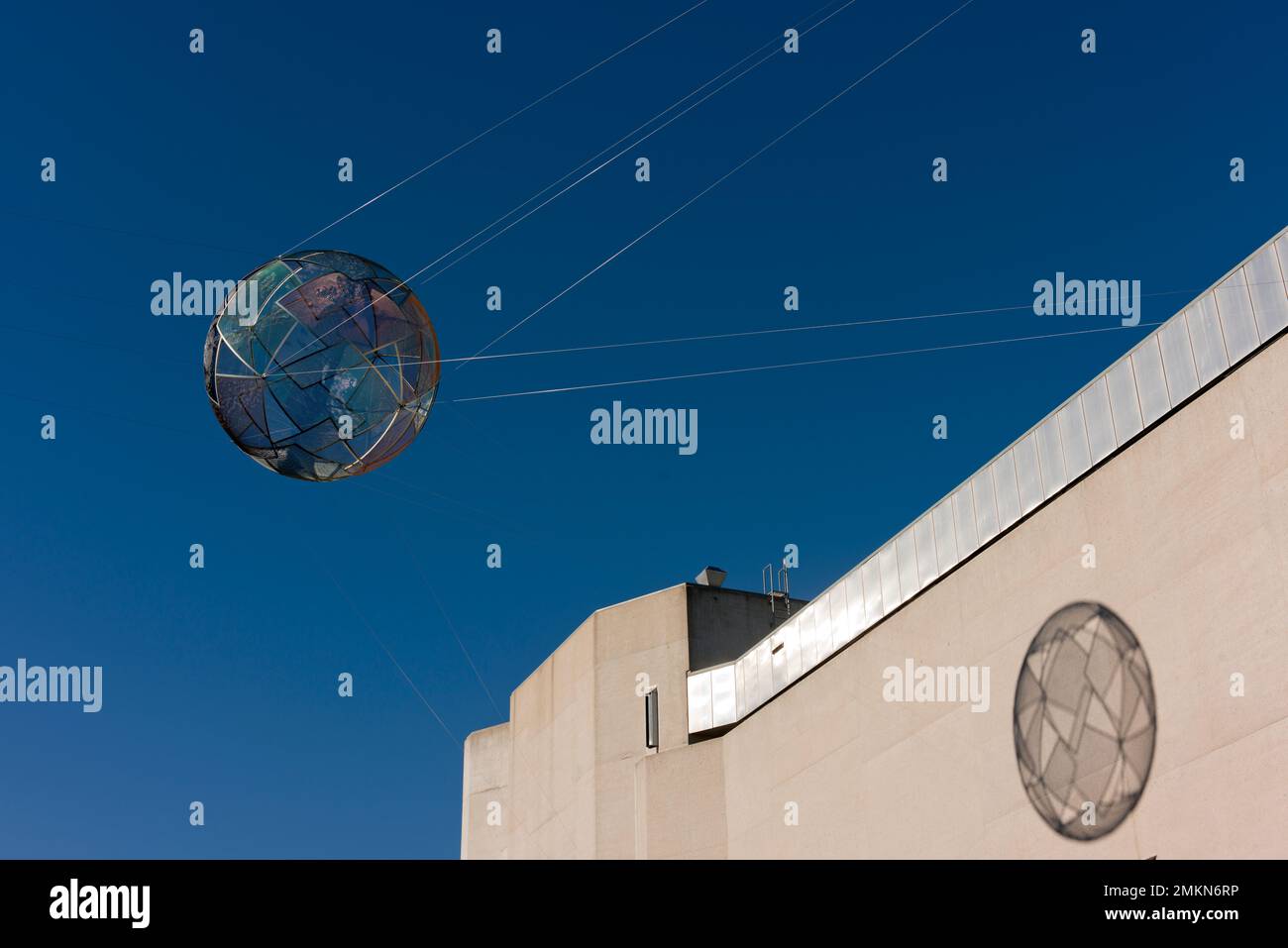 'Diamonds', a suspend piece of sculpture outside the National Gallery of Australia by Neil Dawson. Stock Photo