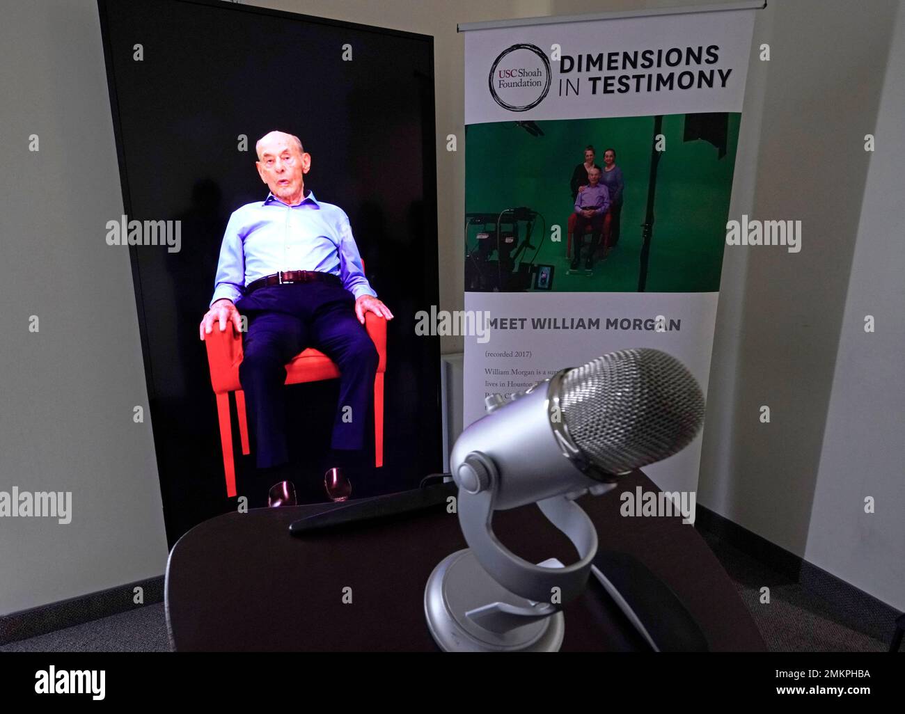 A Dimensions in Testimony exhibit featuring Holocaust survivor William ...