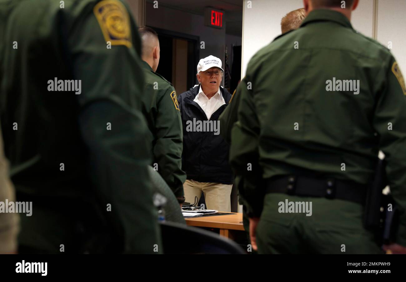 President Donald Trump attends a roundtable on immigration and border