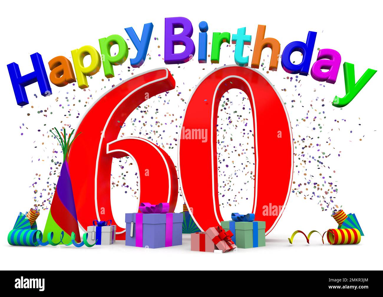 A Big Number With Presents Confetti And The Lettering Happy Birthday A Big Number With Presents Confetti And The Lettering Happy Birthday