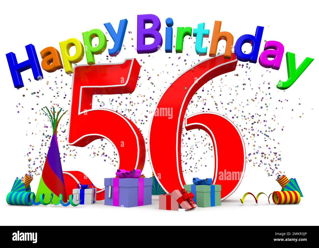 A Big Number With Presents Confetti And The Lettering Happy Birthday a-big-number-with-presents-confetti-and-the-lettering-happy-birthday