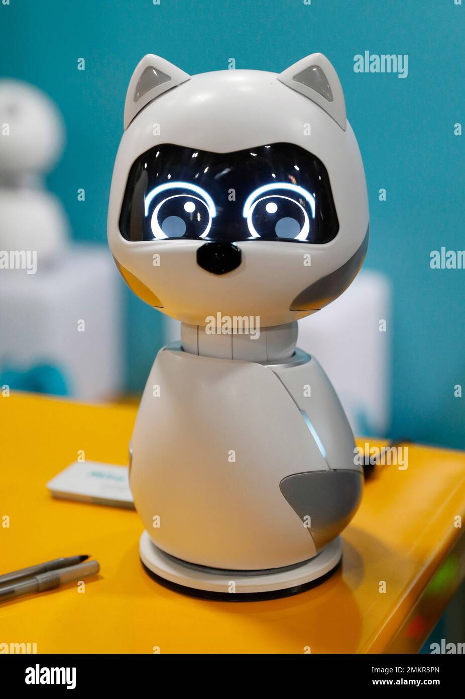 A Kiki robot is on display at the Zoetic AI booth at CES International,  Wednesday, Jan. 9, 2019, in Las Vegas. (AP Photo/John Locher Stock Photo -  Alamy