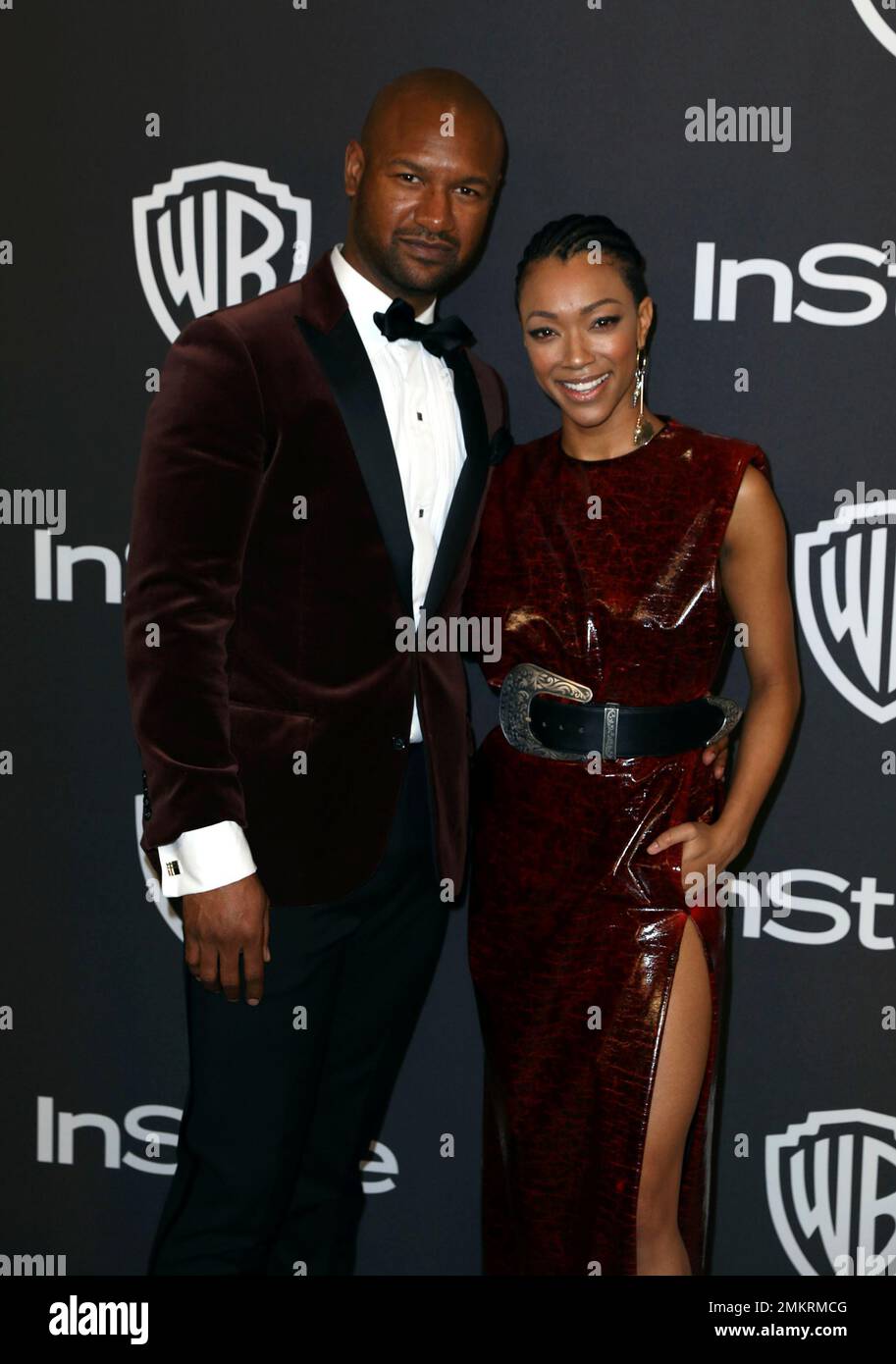 Kenric Green, left, and Sonequa Martin-Green arrive at the InStyle and ...