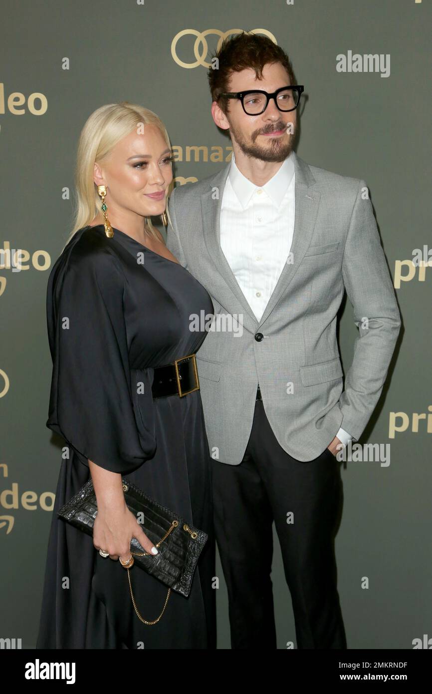Hilary Duff, left, and Matthew Koma arrive at the Amazon Golden Globes(02)
