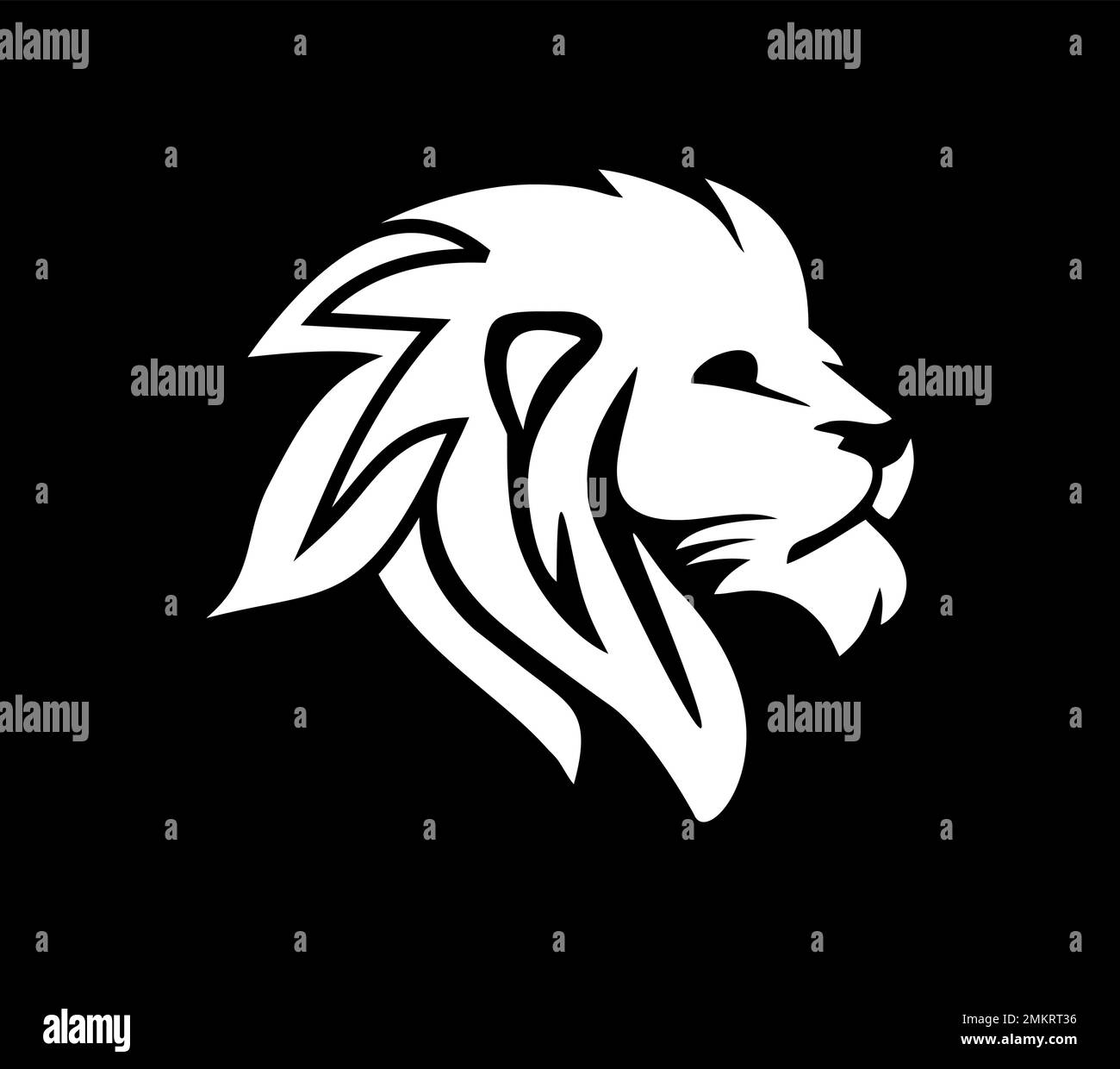 A vector illustration of Lion Head Logo Vector Sign Stock Vector