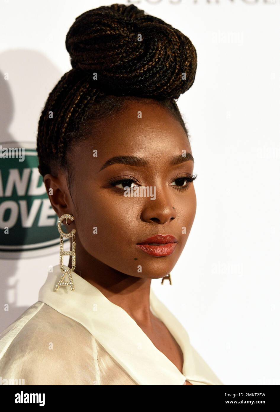 Actress Kiki Layne poses at the 2019 BAFTA Tea Party at the Four