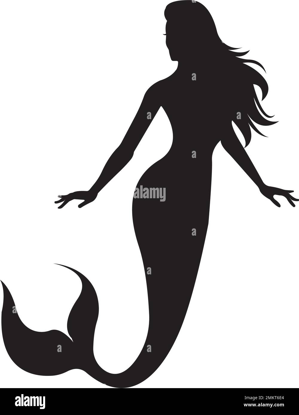 Mermaid logo vector illustration design template Stock Vector Image