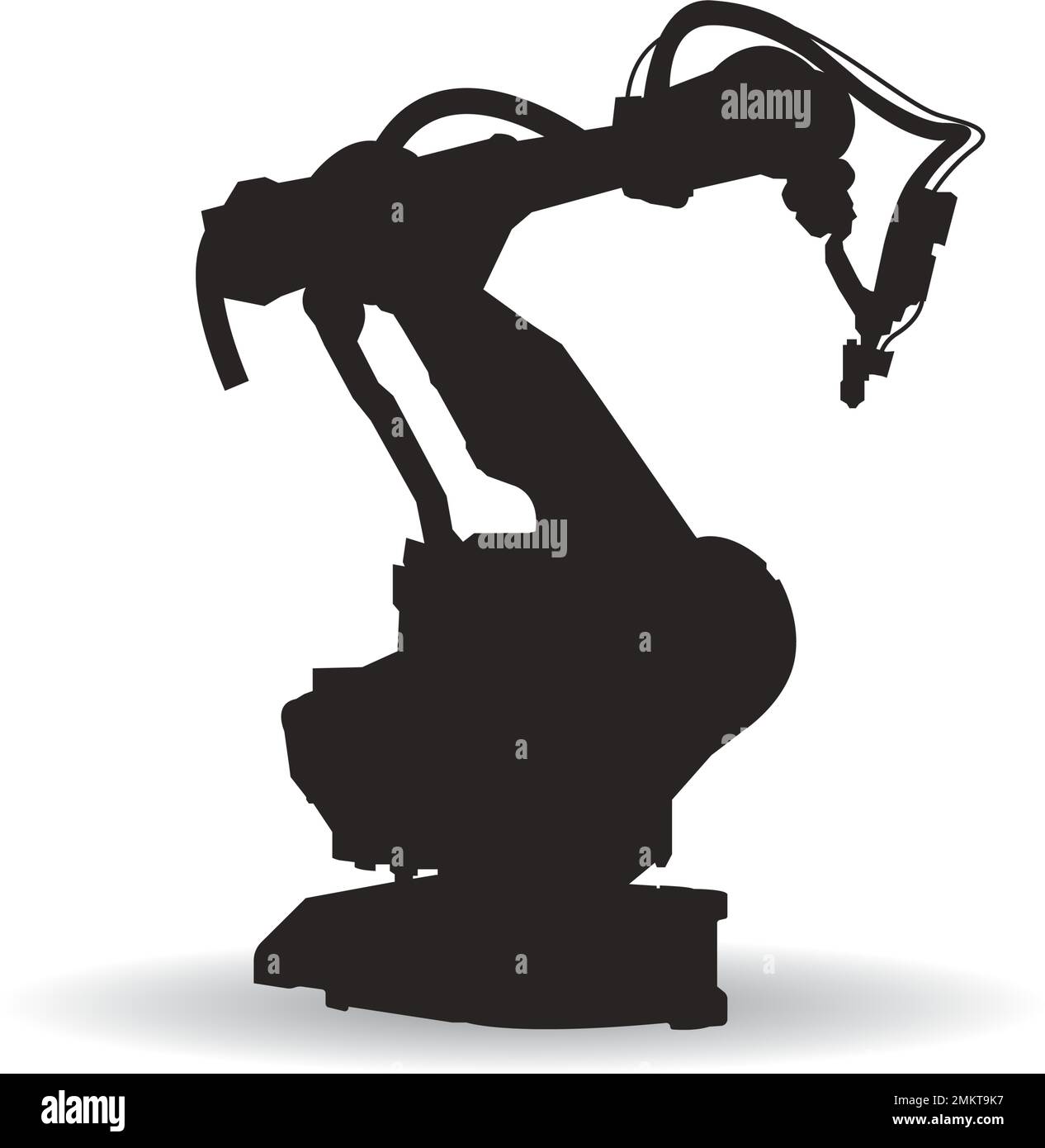 industrial robot logo,vector illustration design template. Stock Vector