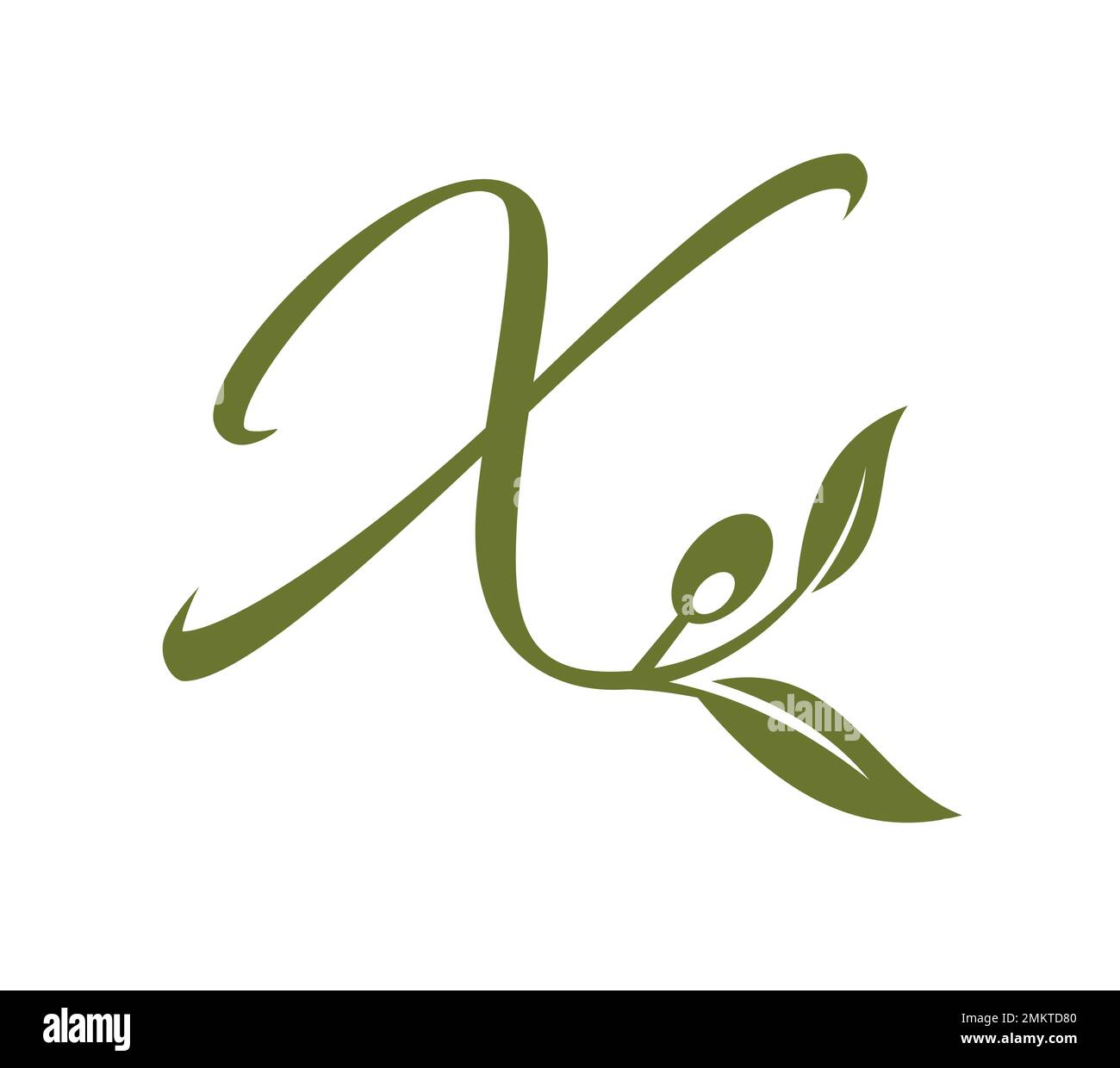 A vector illustration of Grape Vine Monogram Initial Logo Letter X ...