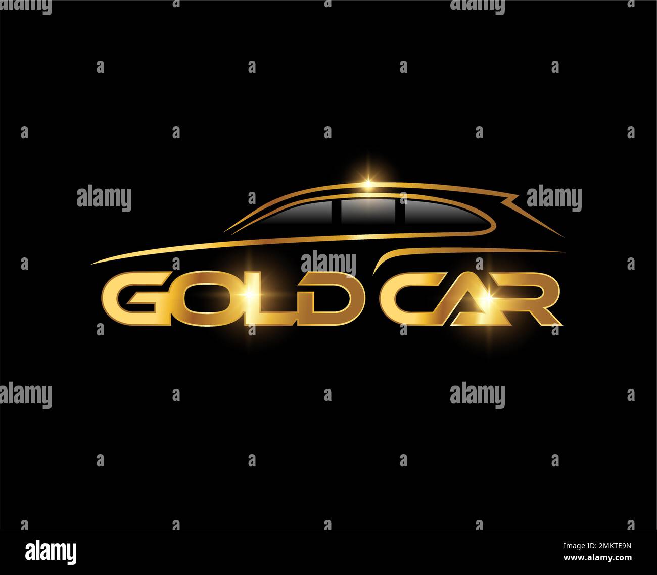 A vector illustration of Golden Luxury car Logo Sign Stock Vector Image & Art Alamy