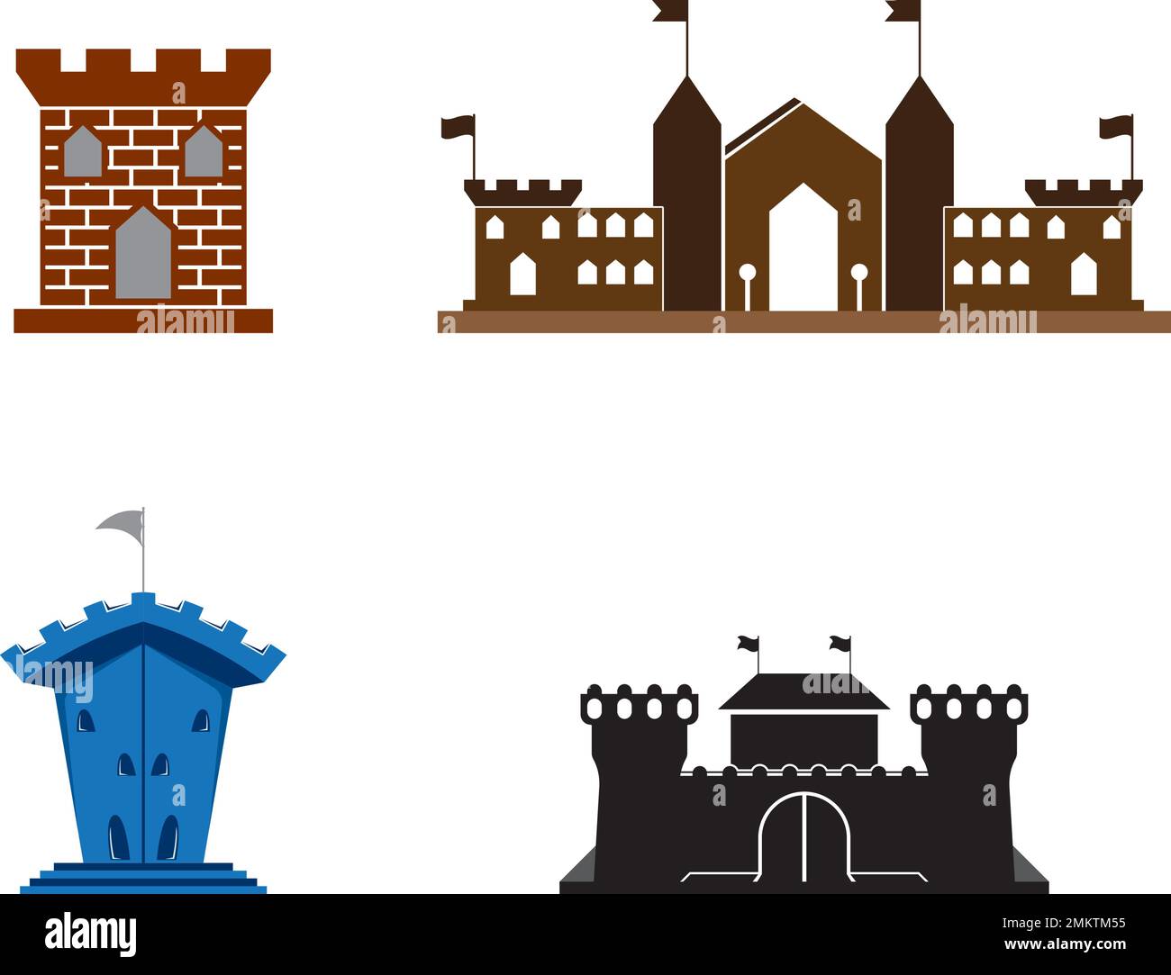 Historic french castle Stock Vector Images - Alamy
