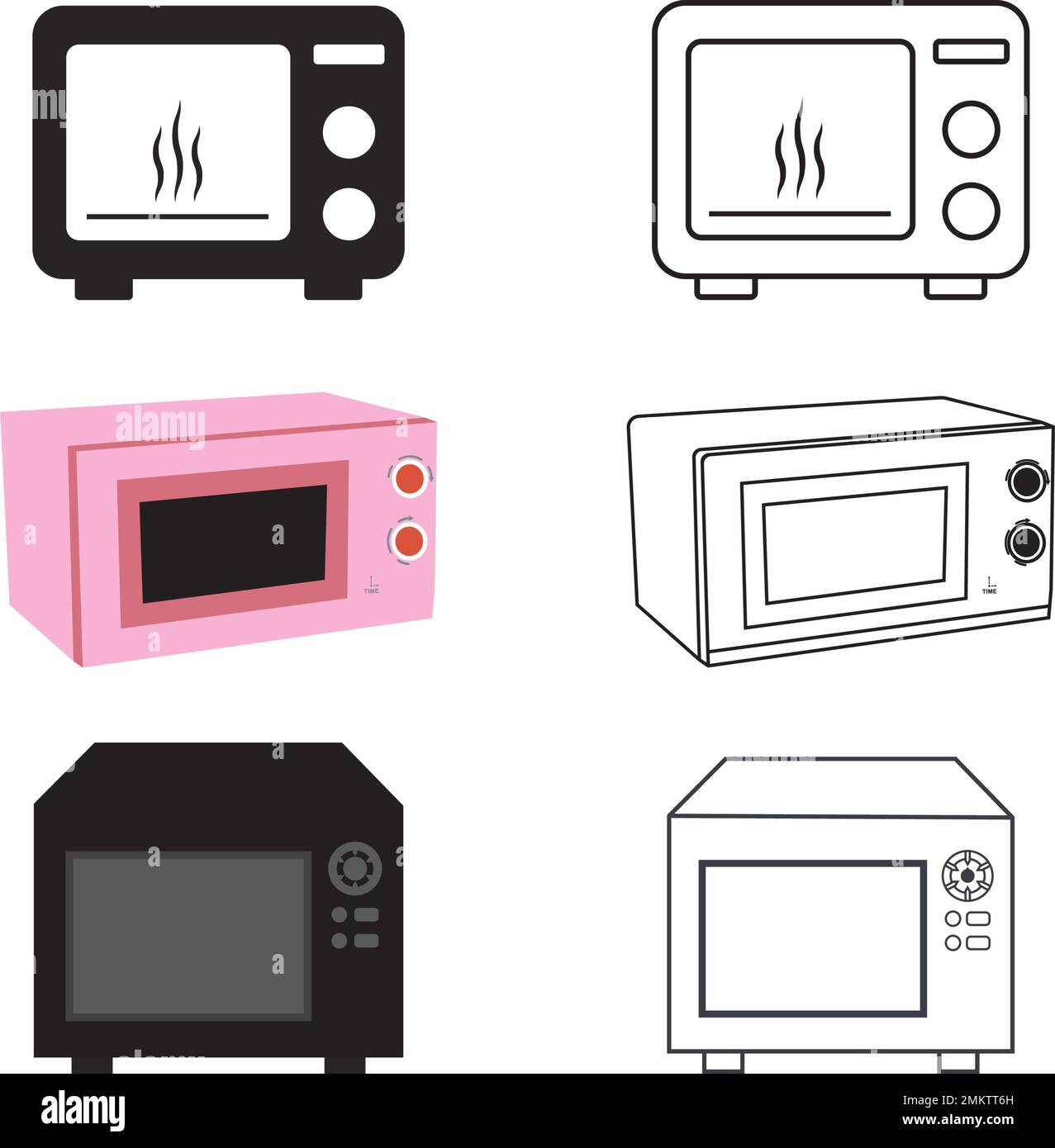 Microwave vector icon illustration flat design Stock Vector Image &amp; Art - Alamy