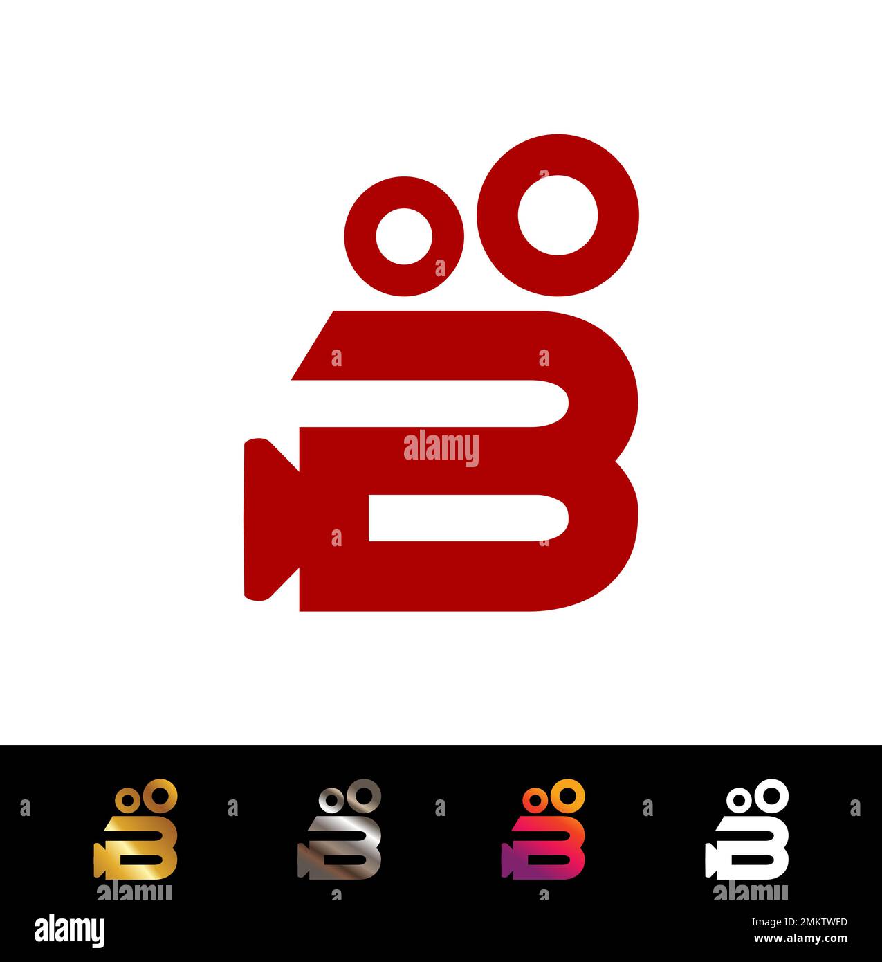 Monogram Video A vector illustration of Monogram Video Logo Initial Letter B Stock ...