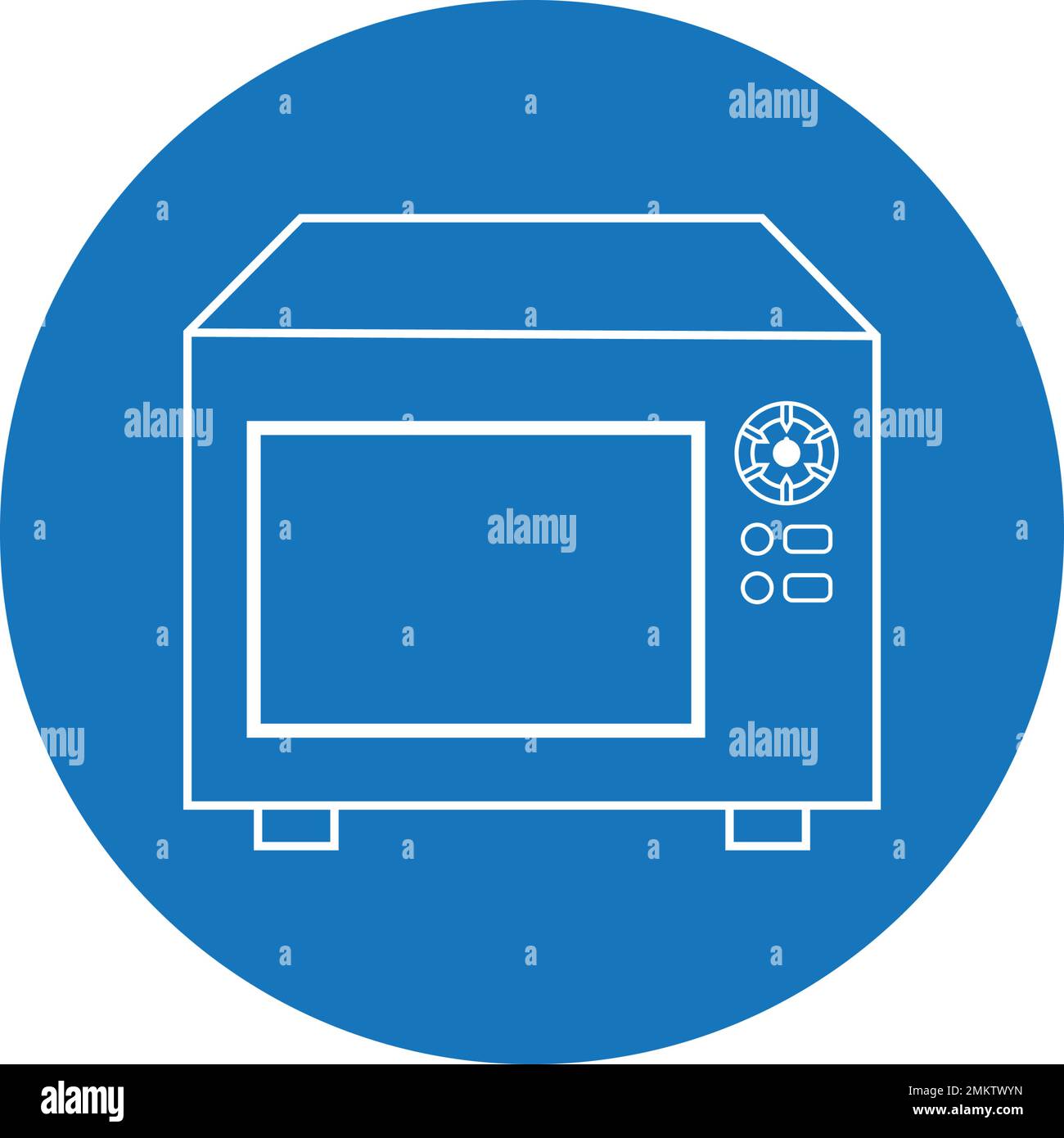 Microwave vector icon illustration flat design. Stock Vector