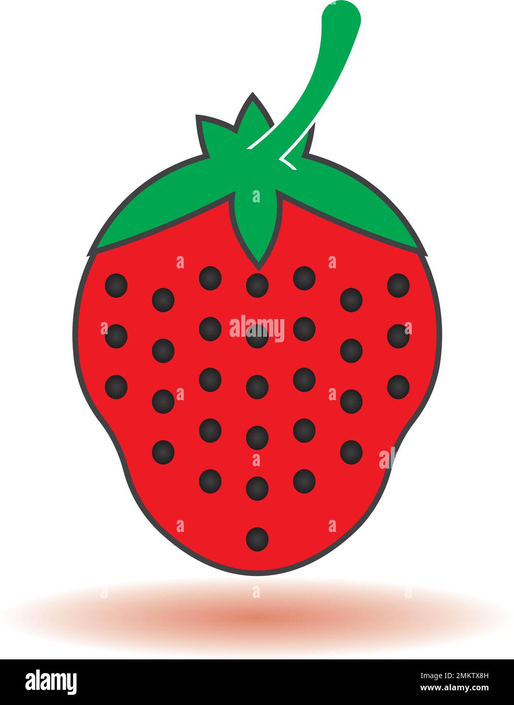 Strawberry vector icon illustration design template Stock Vector Image ...