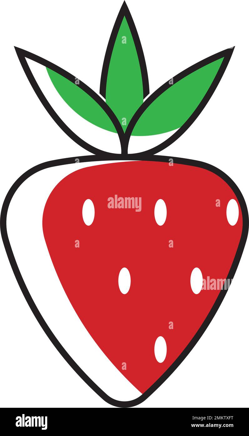 Strawberry vector icon illustration design template Stock Vector Image ...