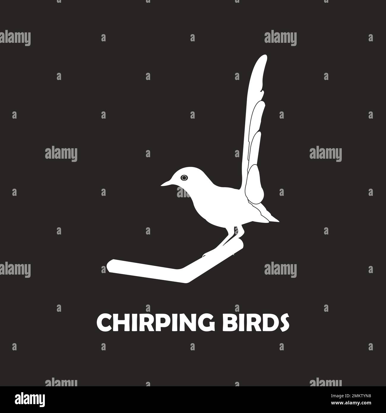 Vector illustration of a super chirping bird. Can be used as a very