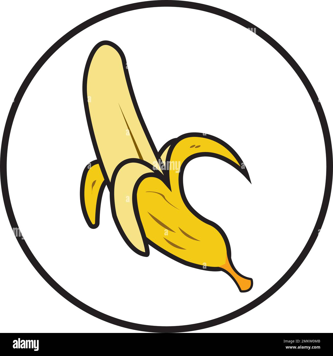 Banana vector icon illustration logo design Stock Vector Image