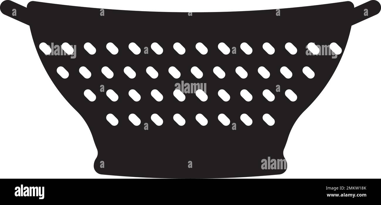 Colander Icon, Kitchen Cullender Utensil Icon Vector Art Illustration Stock Vector Image & Art