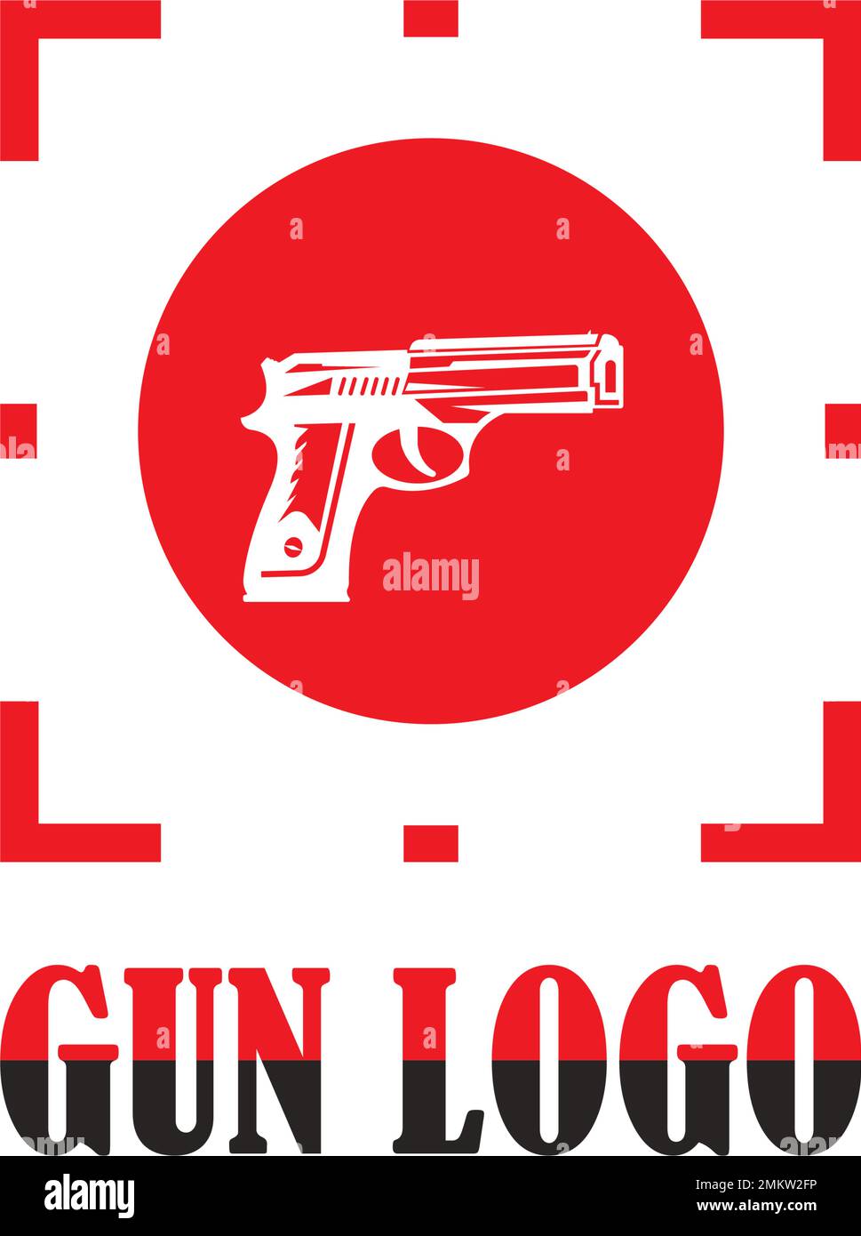Gun logo vector illustration design template Stock Vector Image & Art