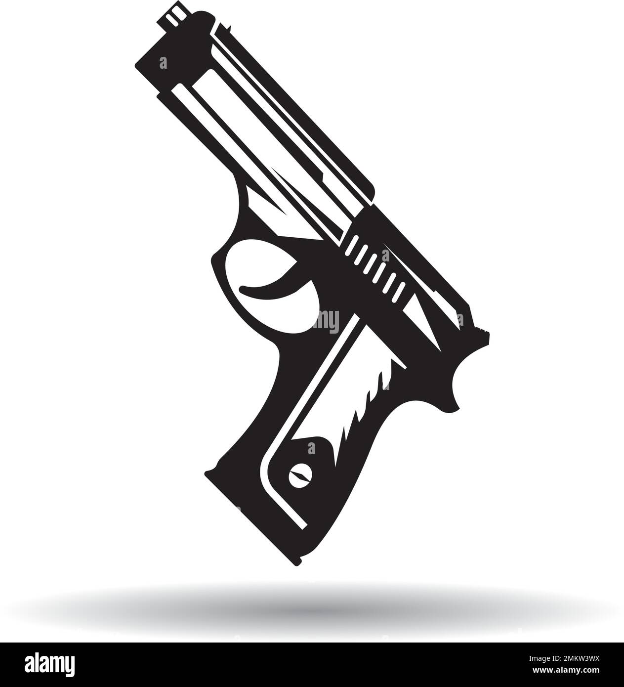Gun logo vector illustration design template Stock Vector Image & Art