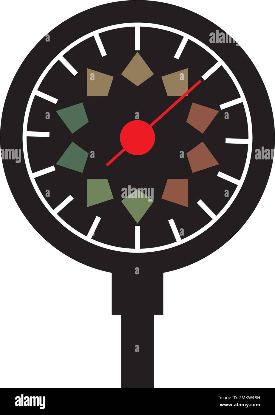 Manometer or pressure gauge icon in simple style isolated vector