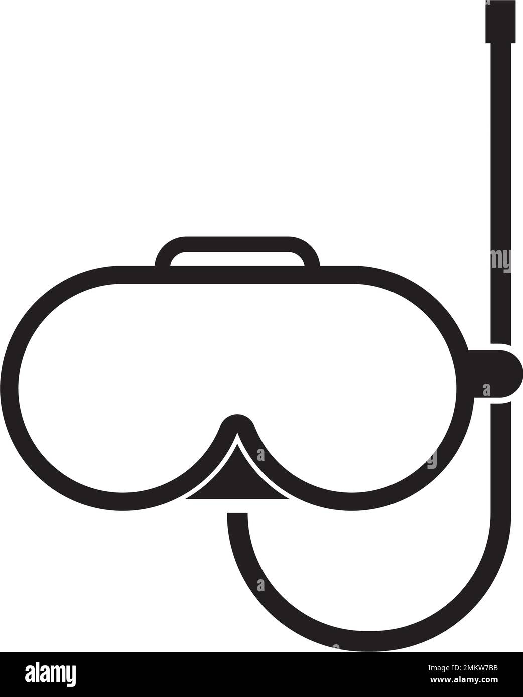 Scuba Diving Mask Icon, Under Water Diving Mask, Half Mask Vector Art