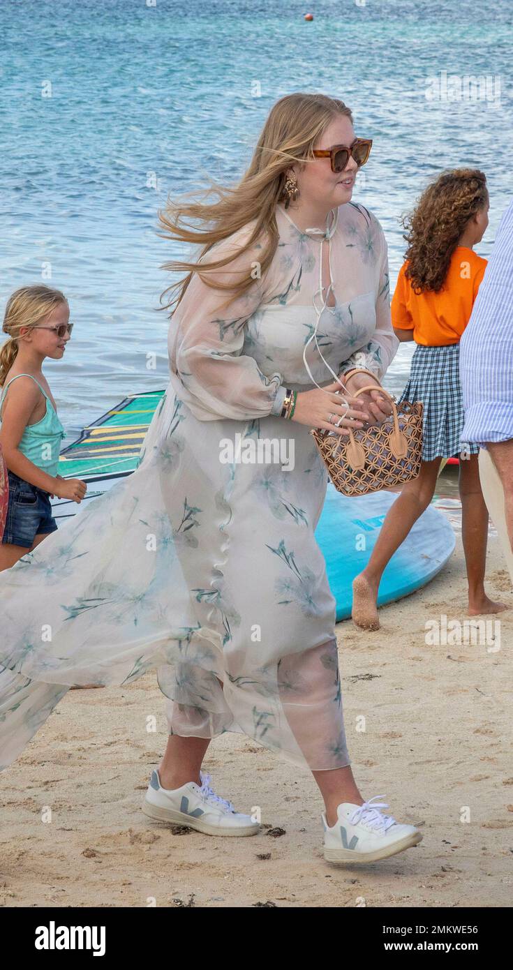 Princess Amalia of The Netherlands at Sorobon beach in Kralendijk, on ...
