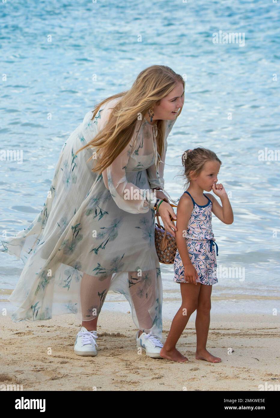 Princess Amalia of The Netherlands at Sorobon beach in Kralendijk, on ...